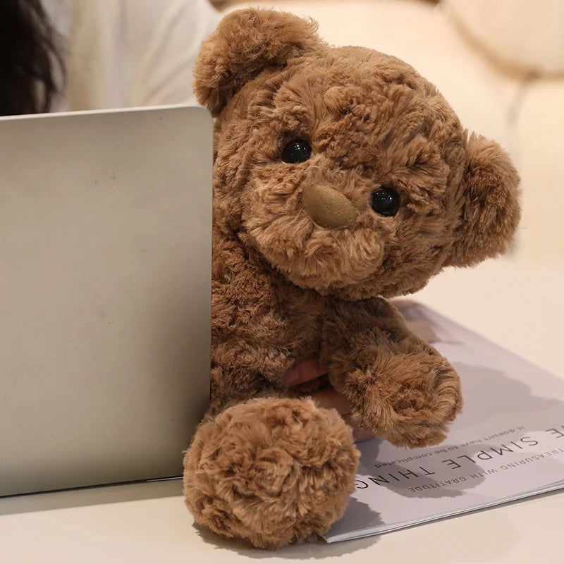Lovely Curly Teddy Bear Doll Brown Bear Plush