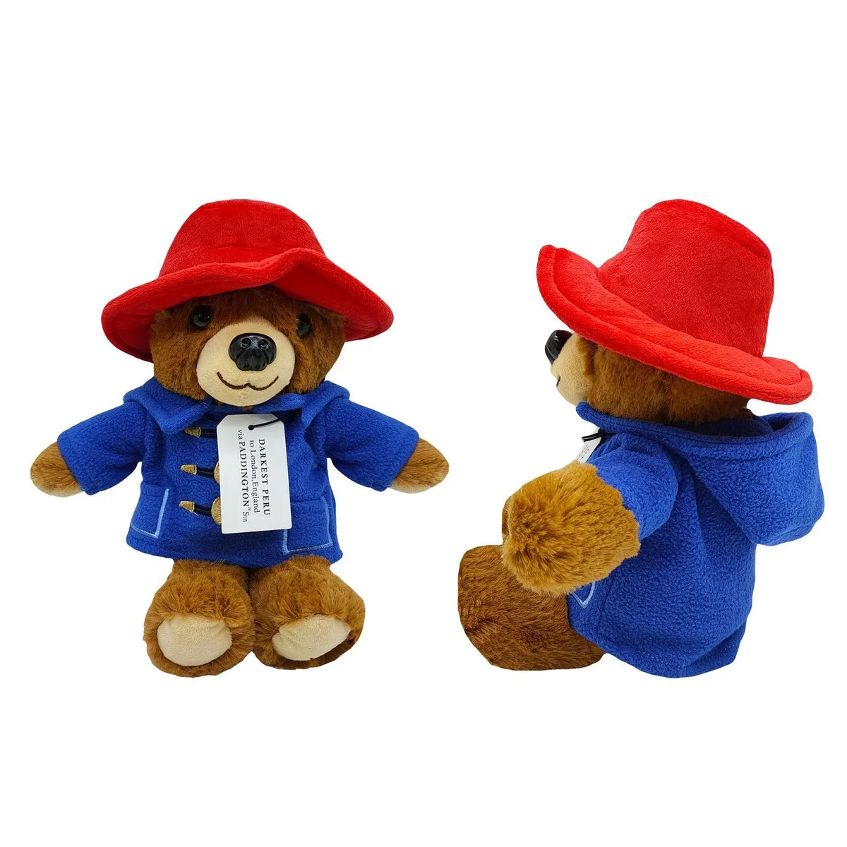 Teddy Bear Doll with Red Hat and Blue Coat Birthday Christmas Gift for Kids