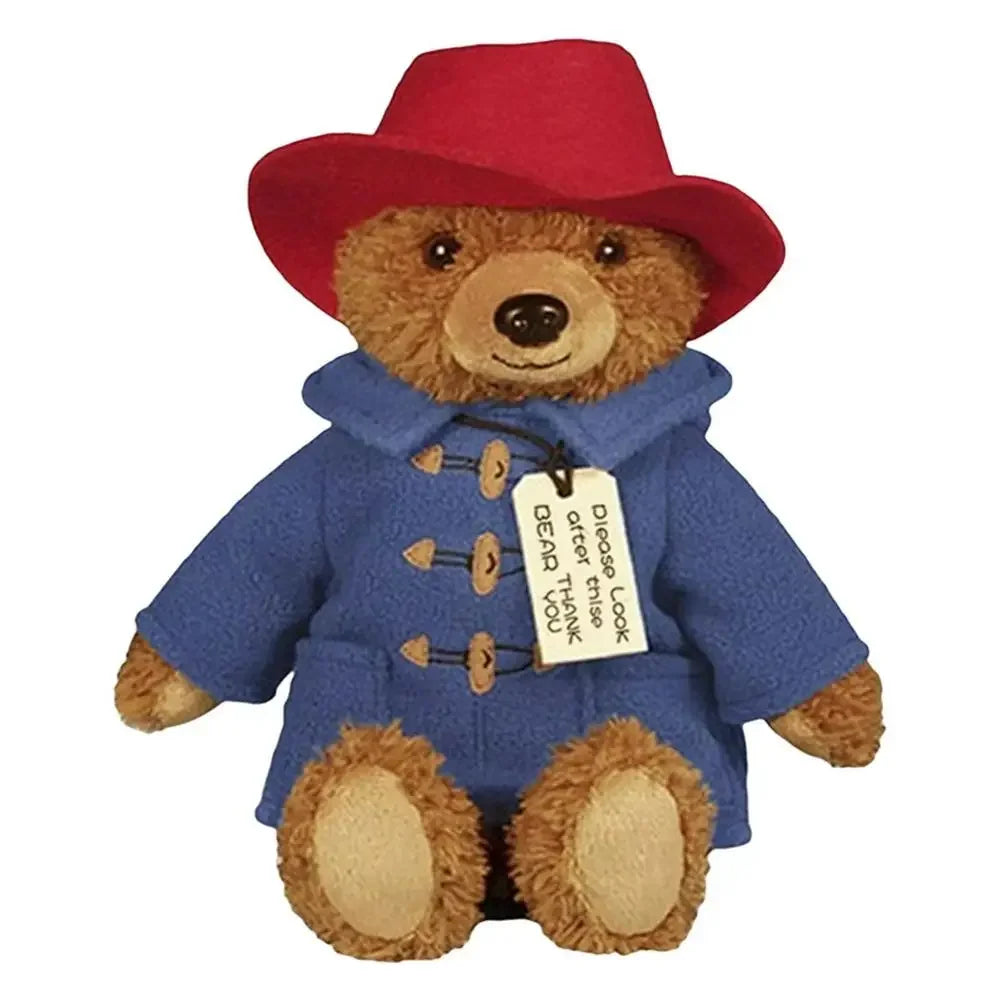 Teddy Bear Doll with Red Hat and Blue Coat Birthday Christmas Gift for Kids